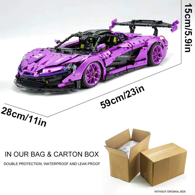 GULY 10617 Technical MOC P1 Super Racing Car Hypercar Model Building Blocks Brick Puzzle Educational Toy Christmas Gift For Kids