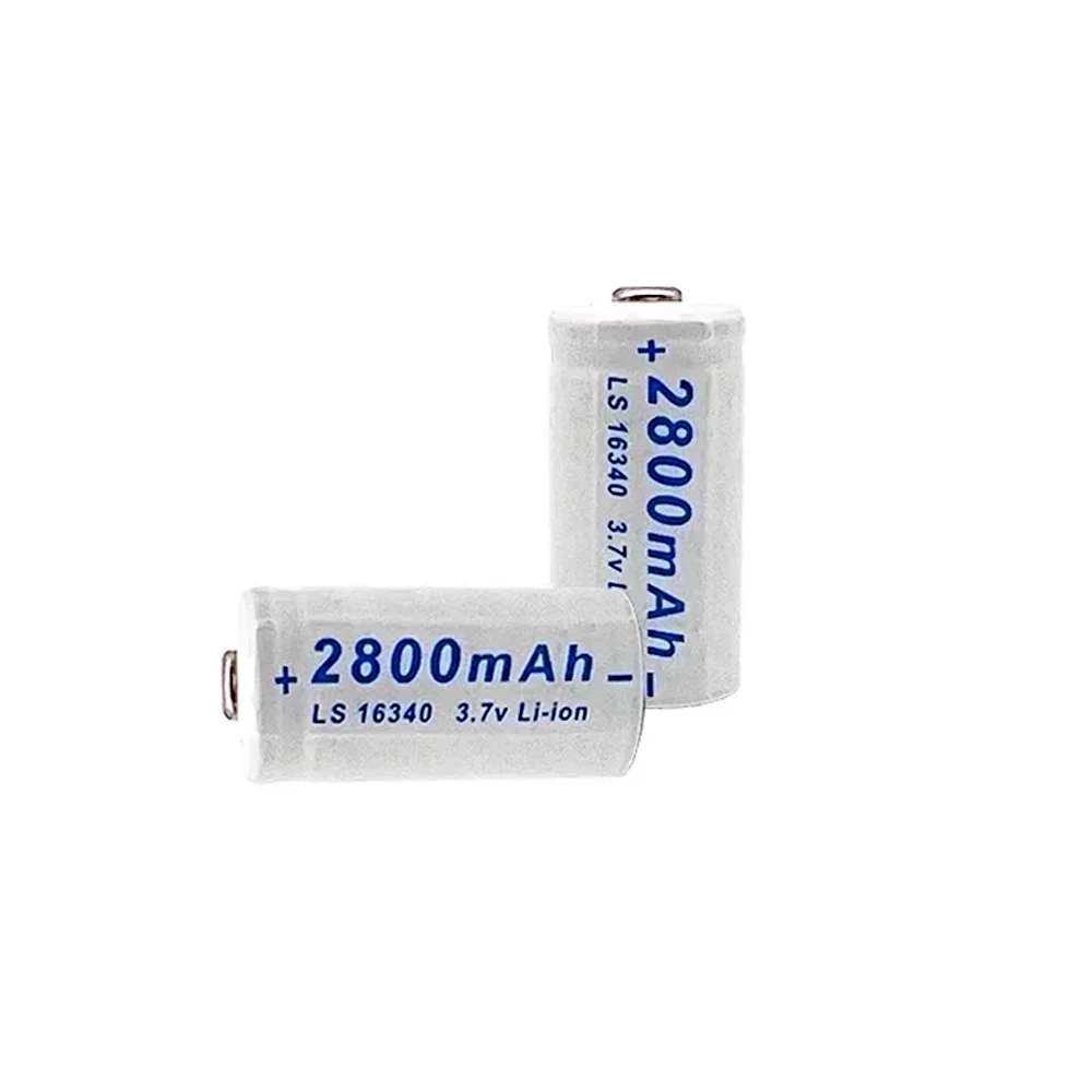 16340 Akku CR123A RCR 123 ICR 2800 mAh 3,7 V Sicherheitskamera-Akku Lithium-Ionen-L70 Plus-Ladegerät