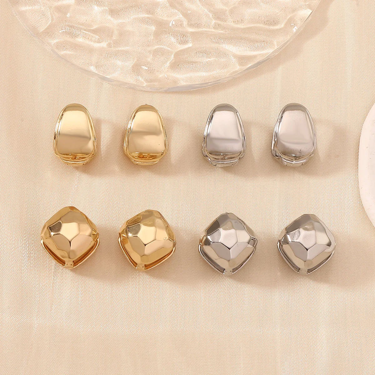 أقراط هندسية مربعة الشكل بتصميم عتيق، مجوهرات أنيقة وعصرية متعددة الاستخدامات، حلقات وأقراط متدلية لجميع المناسبات