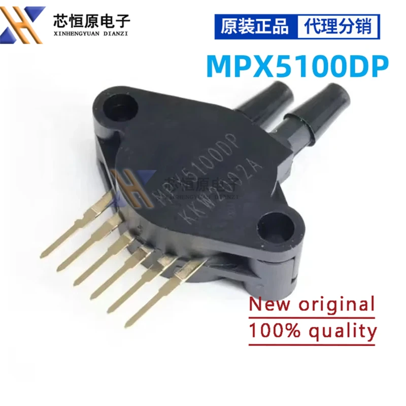 1-5pcs/lot MPX5100DP Pressure Sensor 100kpa SIP6 5V New Original Analog Output