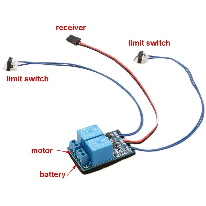 Model Airplane Relay Version Motor Forward Reverse Controller 10A Limit Current Support 5-12V Receiver for RC Drone Accessories