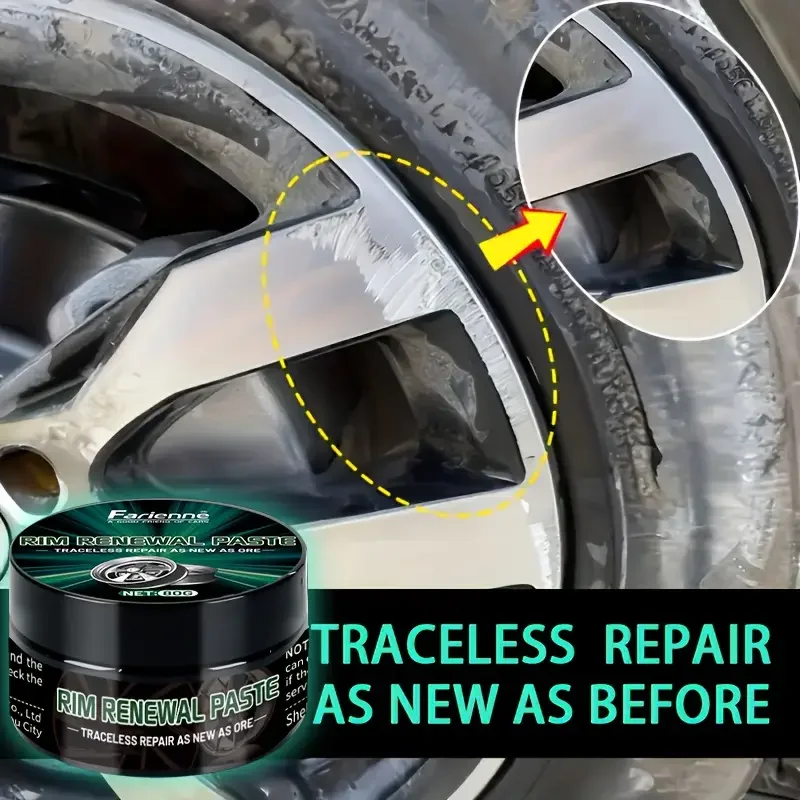Universal wheel hub repair kit, car hub care polishing paste, high-quality hub care wax, scratch repair without traces