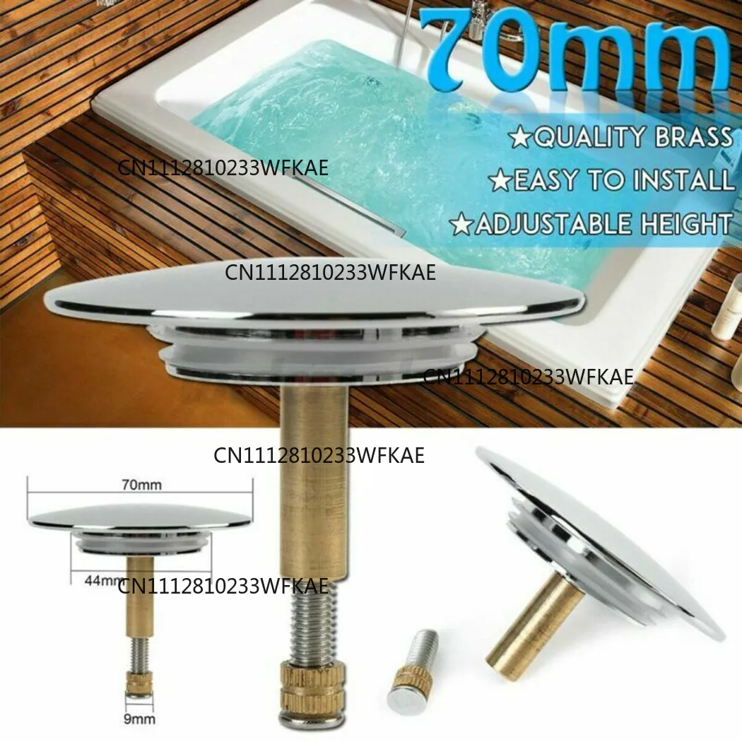 70mm Stainless Steel Kitchen Sink Filter Hole Bathtub Hair Catcher Stopper Bathroom Sewer Drain Strainer Basin Sink Waste Filter