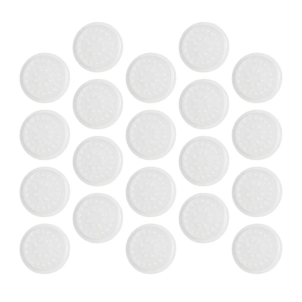 20Pcs Flower Design Eyelash Glue Plates Wear Resistant ABS Material Glue Drying Delay Tool False Lash Holder Pigment Plate