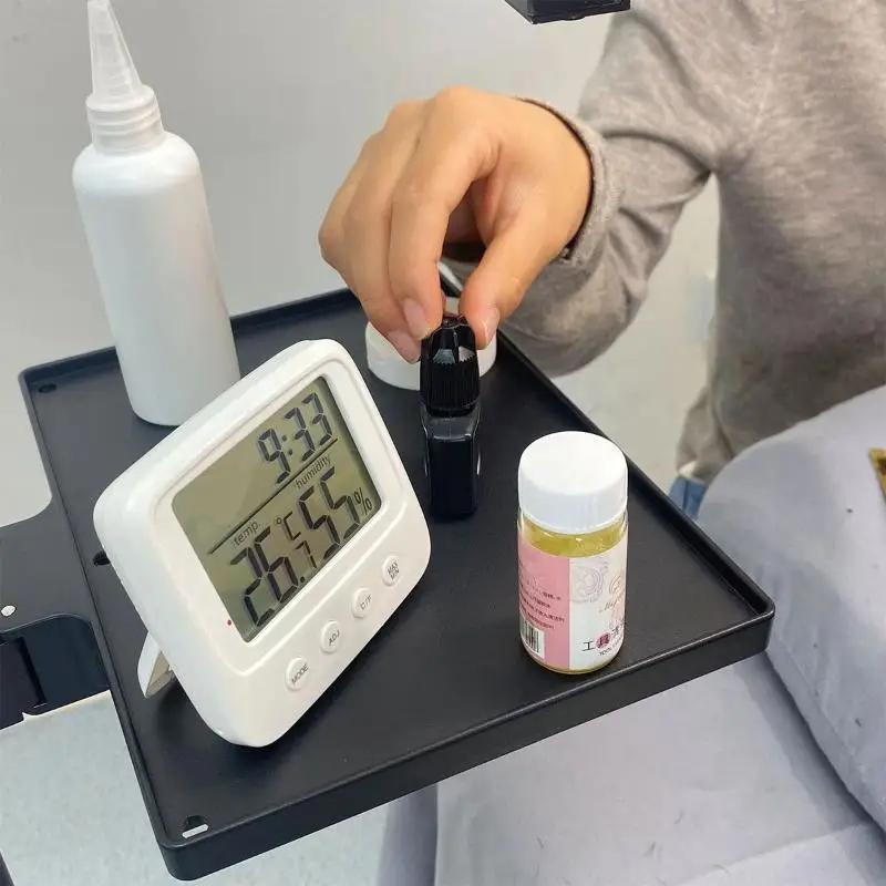 1 pz supporto per vassoio per ciglia lampada a luce mezzaluna morsetto universale piattaforma con clip supporto regolabile strumento per vassoio cosmetico per trucco ciglia