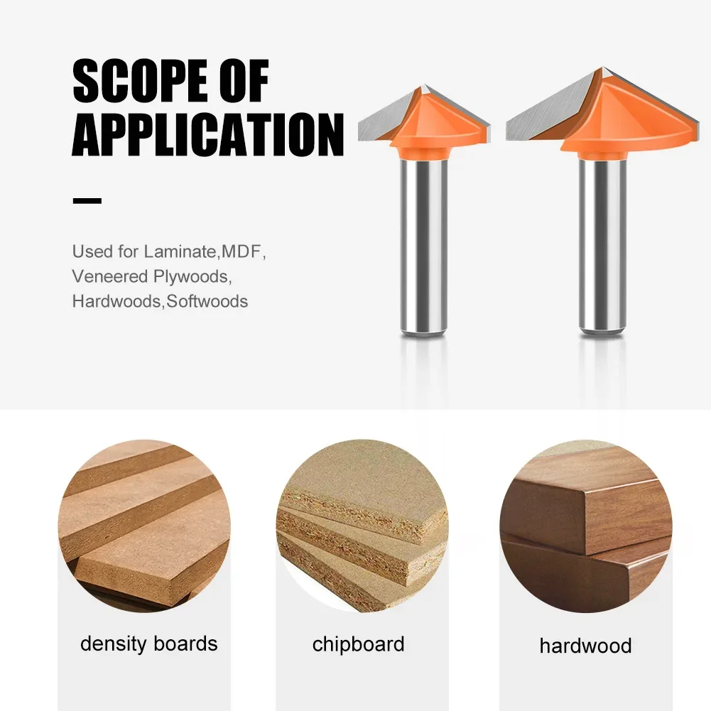 1 قطعة 8 مللي متر عرقوب 60 90 120 150 درجة فولت نوع الشق القاطع بت CNC النقش الصلبة راوتر بت كربيد قاطعة المطحنة #3