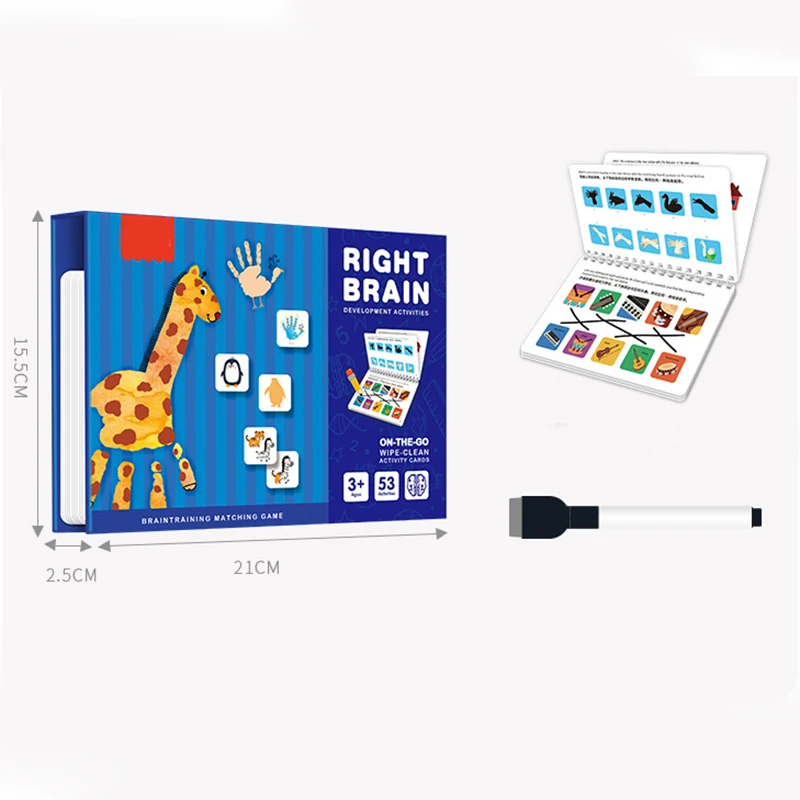 Crianças brinquedo esquerda e direita cérebro quebra-cabeça jogo treinamento de motor fino brinquedos educativos para crianças