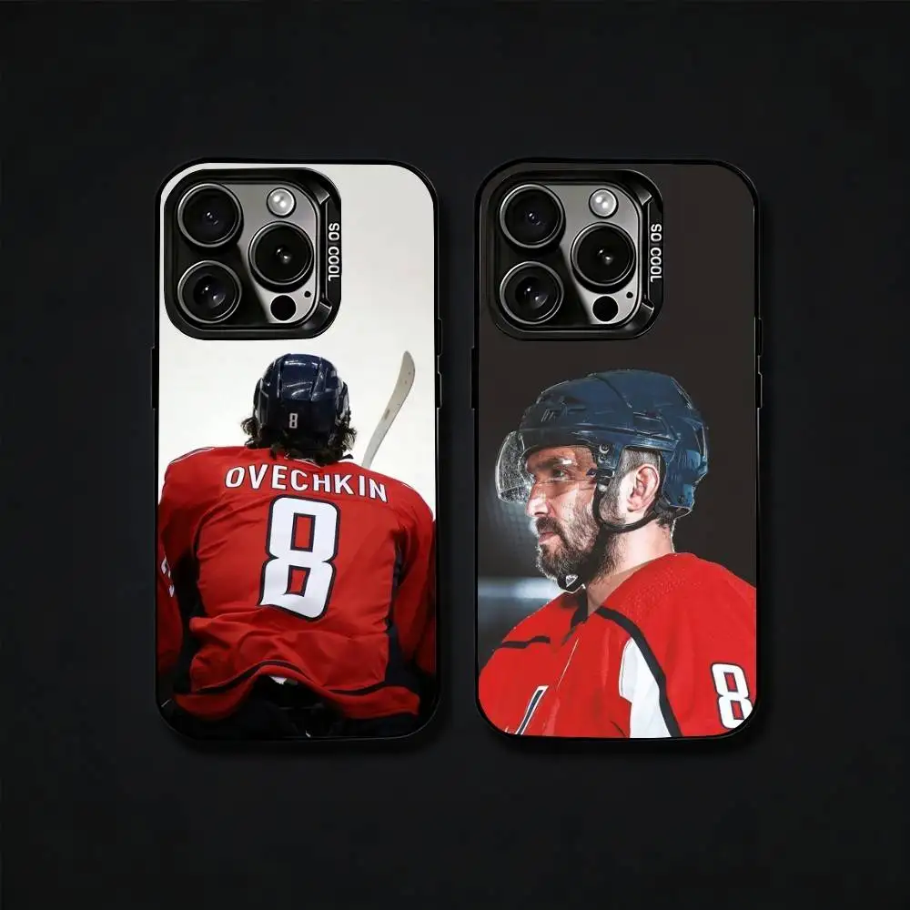 

Hockey Player A-Alex Ovechkin Phone Case For iPhone17, 16,15,14,13,12 Pro Max Black Candy Matte Shockproof Cover