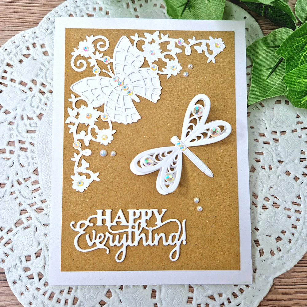 الإزدهار-قوالب قطع معدنية لفراشات وتافرة دراغون فلاي ، تصنعها بنفسك ، تصنعها بنفسك ، تصنعها بنفسك ، بطاقات ورقية ، جديدة ، #3