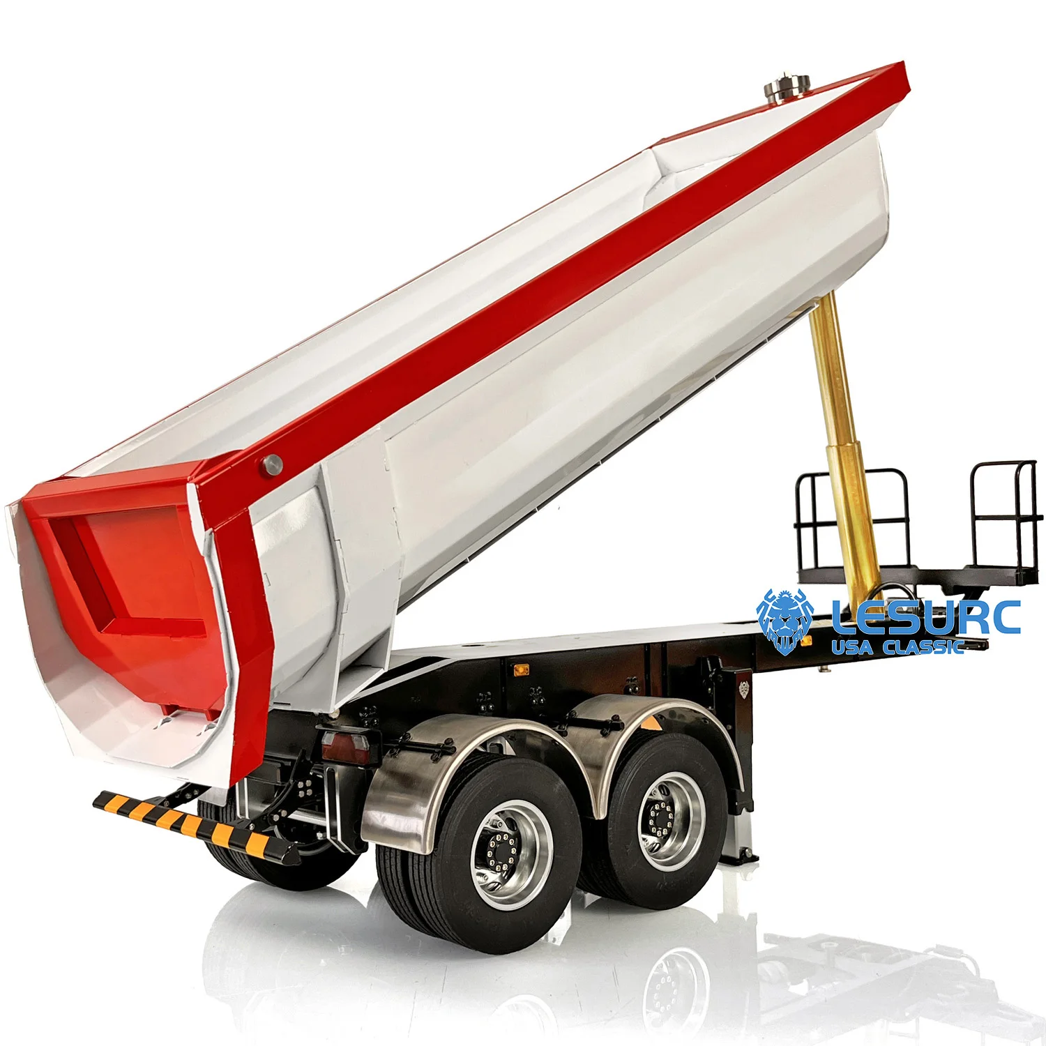 LESU 1/14 Metal Hydraulic Dumper Trailer Model Radio Control Tractor Truck DIY Tamiyaya Cars Outdoor Toys THZH1305