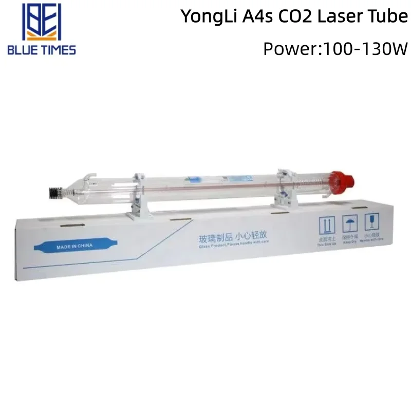 Bluetimes YongLi A4s 100-130W CO2 Laser Tube Length 1462mm Dia 80mm Laser Glass  Lamp For Laser Cutting and Engrave Machine