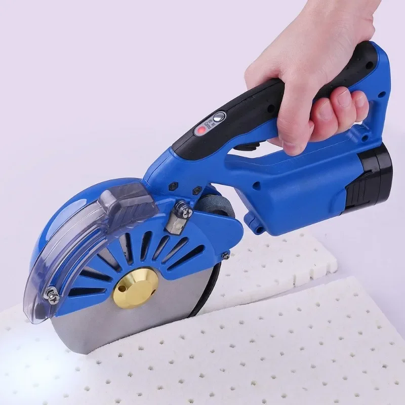 125 Type Portable Direct Drive Electric Round Knife Cutter Adjustable Speed Fabric Cutting Machine