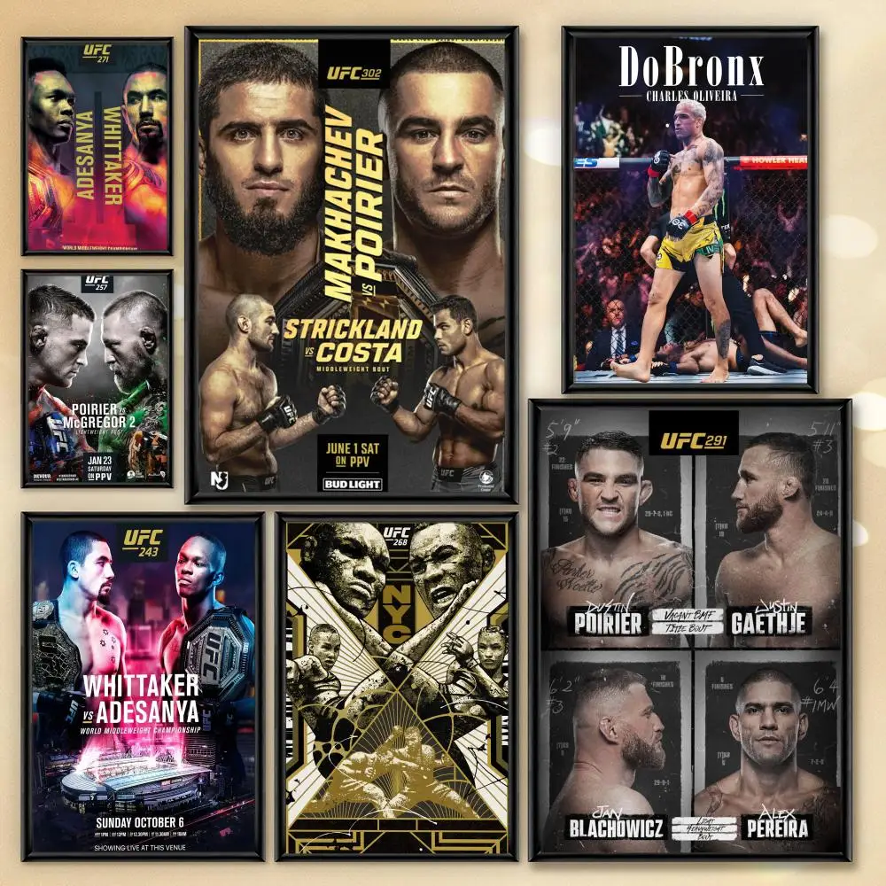 Poster HD Anime Hot Theme Singer/OST/Movie-Waterproof Self-Stick Home Decor U-Ultimate Fighting Championship UFC