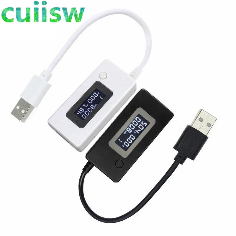 جهاز قياس التيار المستمر الرقمي مقياس التيار الكهربائي بشاشة LCD مع شاحن USB مزدوج جهاز كشف الطاقة المحمول جهاز قياس التيار الكهربائي جهاز قياس التيار الكهربائي