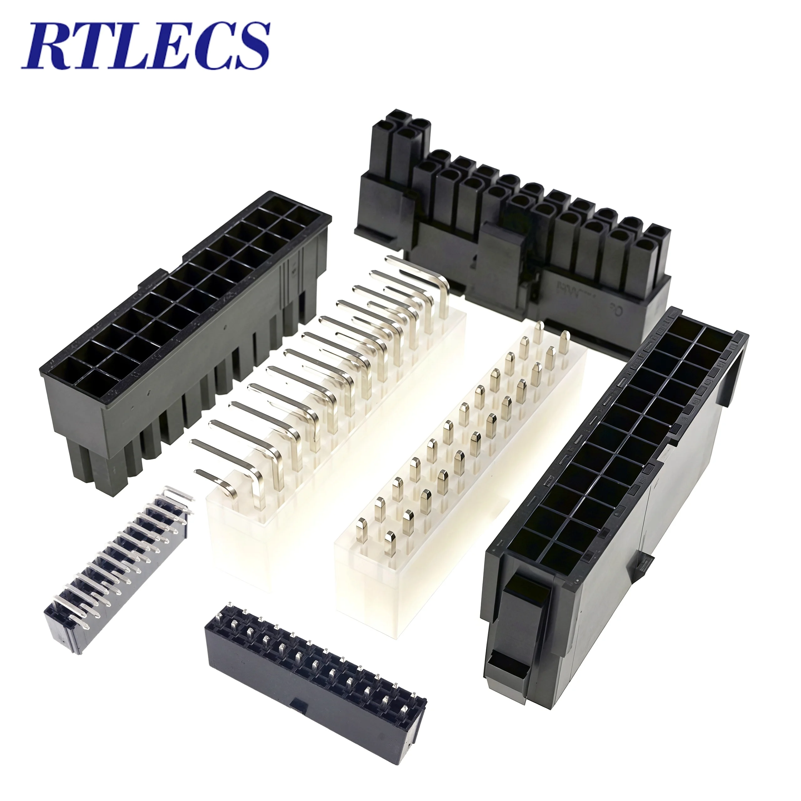 5pcs PC ATX 24 Pin 20+4 Receptacle Plug Housing Male Header Power Supply CPU PSU EPS12V Motherboard Mainboard Connector Terminal