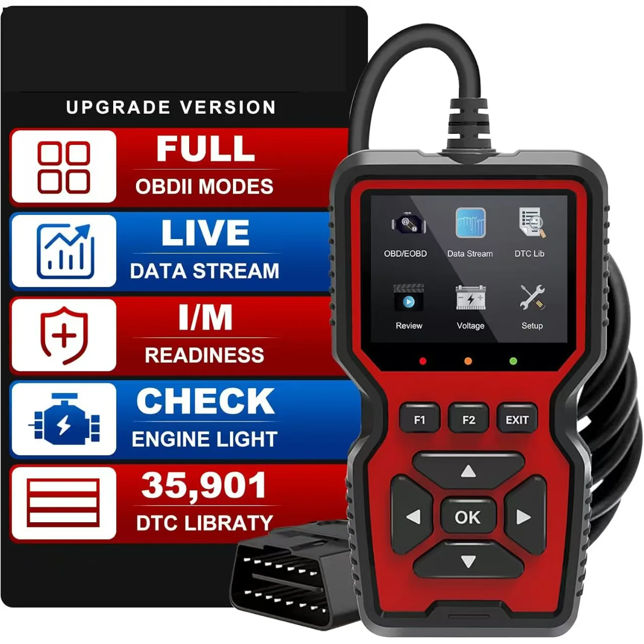 

V519 Automotive Fault Diagnostic Tool Code Reader Engine Fault Data Retrieval Device