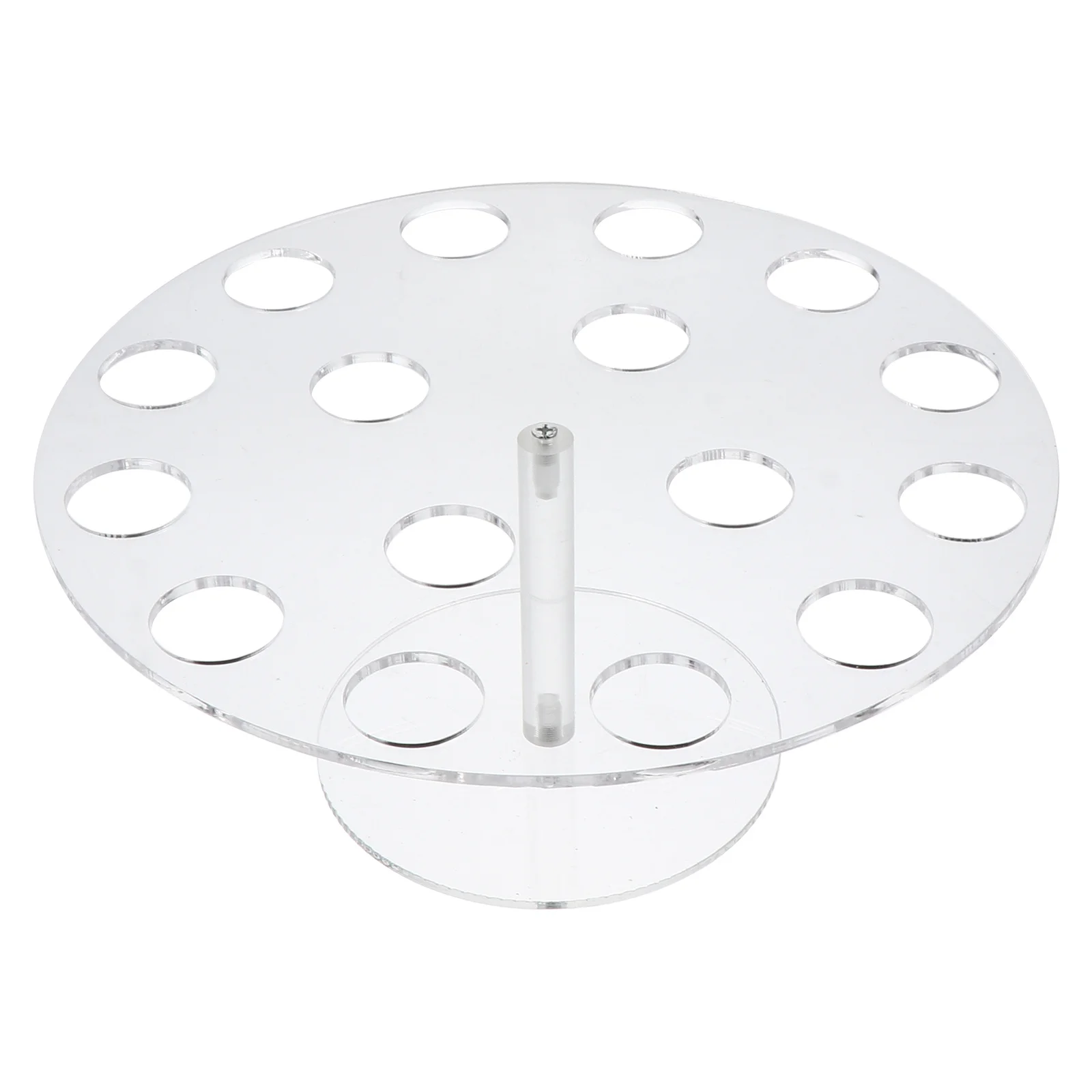 

1Pcs Ice Cream Storage Rack Transparent Acrylic 16 Holes Display Stand for Party Cone Dessert Snacks Organizer