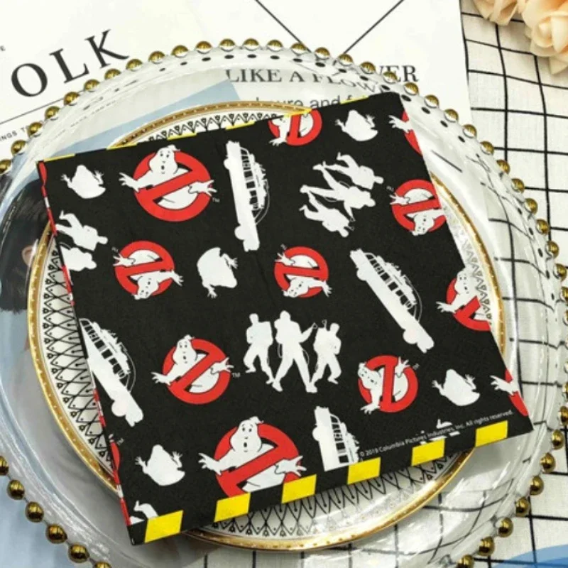 Colorful Printed Napkins Black Personalized Models Creative Folding Paper Napkins Restaurant Party Cafe Square Mouth Cloths 33cm