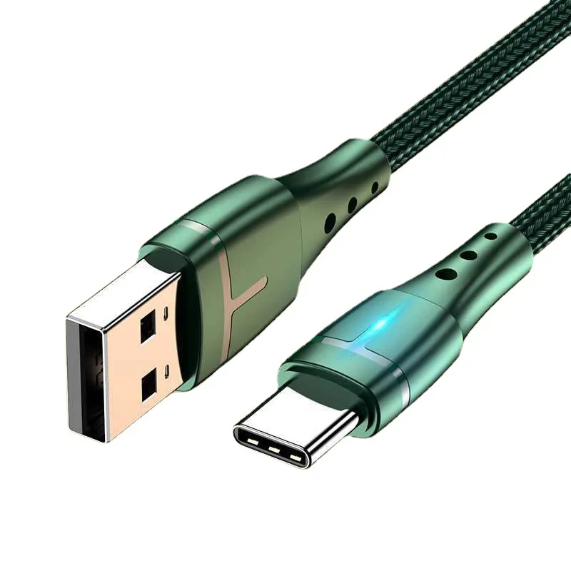 Cabo de carregamento super rápido USB tipo C, cabo de dados para Huawei P50, P40, P30, Xiaomi, telefone Samsung, 6A, 120W