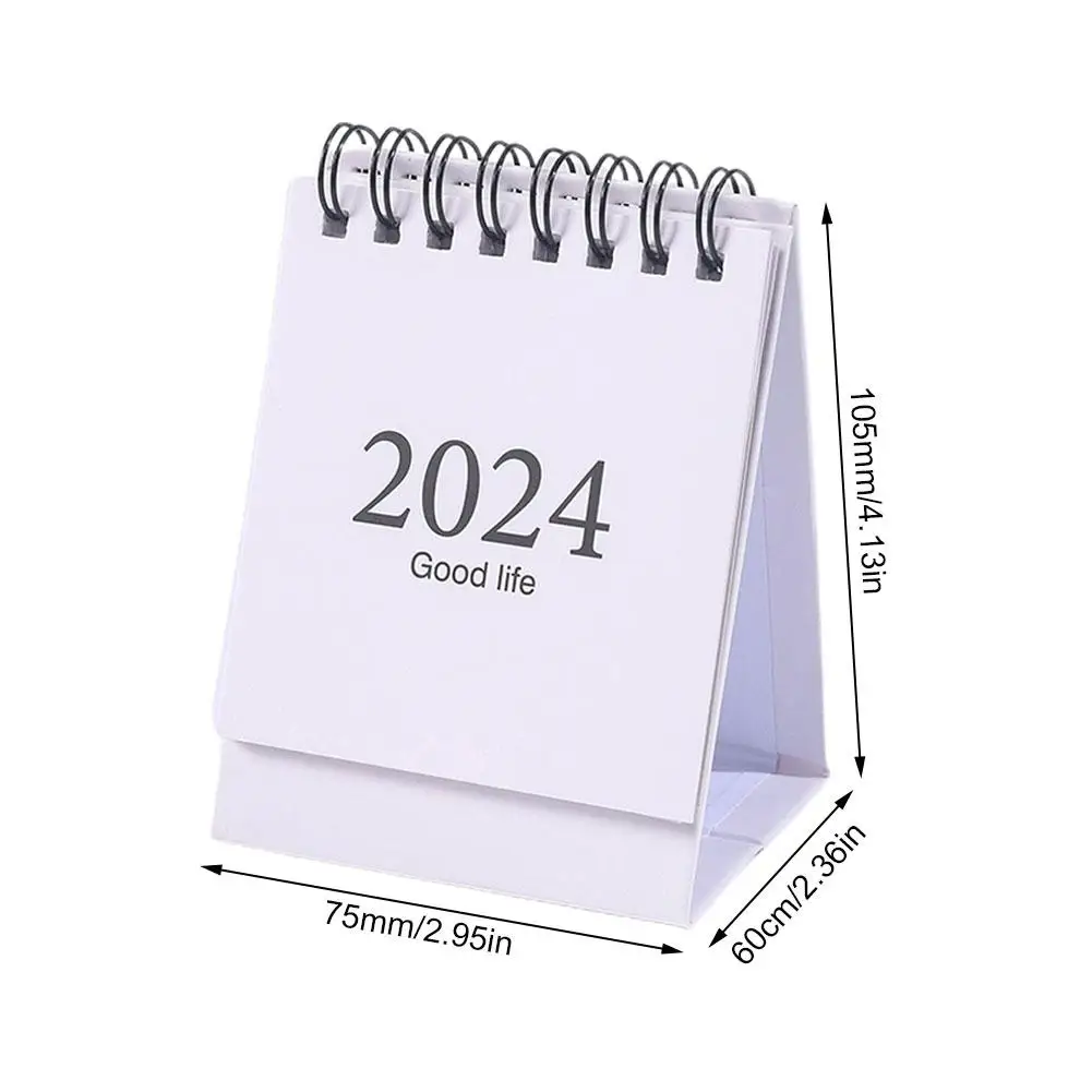 2024 Mini-Bureaukalender Voor Planner Schema Kantoorbenodigdheden Creatieve Kalender Dagelijkse Mini-Ins Stijlbare Kalender