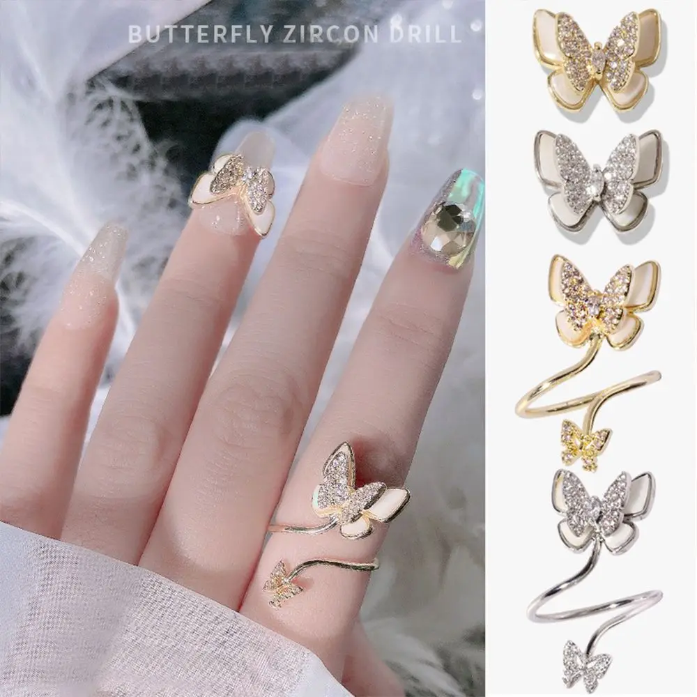 DIY Nail Material Nail Beauty Manicure Accessories Nail Art Ring Jewelry Women Nail Charms 3D Nail Decoration Nail Rhinestones