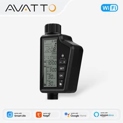 AVATTO Tuya WIFI Smart Irrigation Water Valve Timer,Multifunctional,Smart Garden Watering Timer Compatible & Alexa Google Home