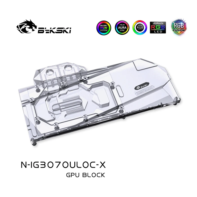 Bykski Water Block Use for Colorful IGame RTX 3070 Advanced OC/RTX 3070 Ultra OC GPU Card / Full Cover Copper Radiator Block