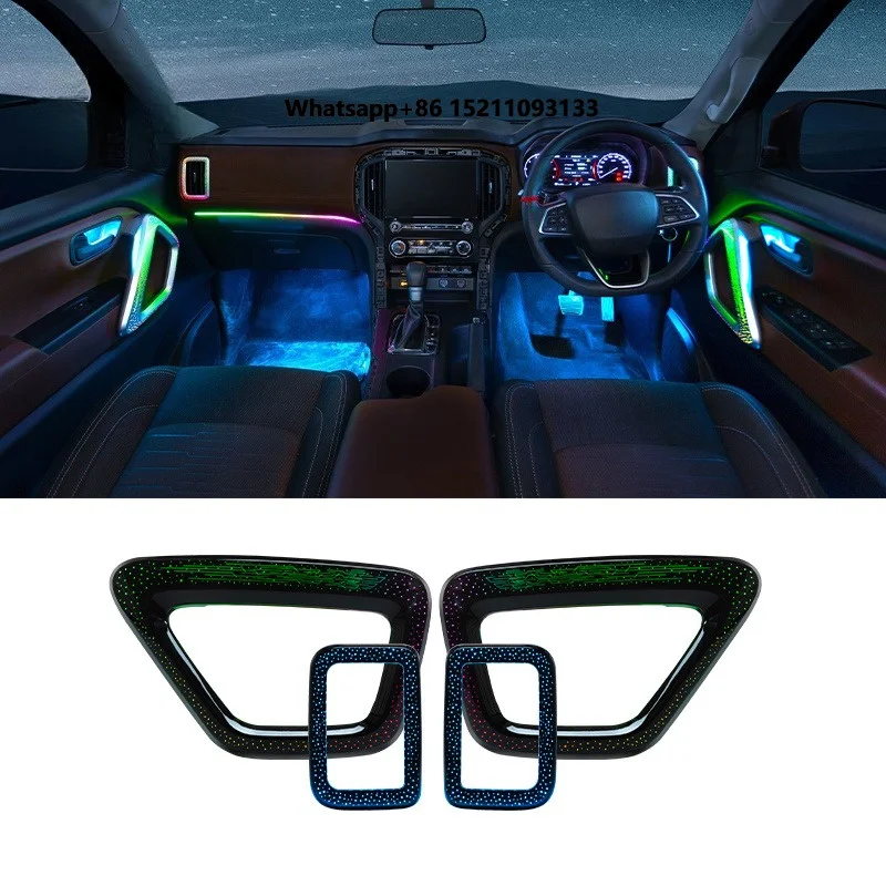 OEM 20 1 Ambient Light Kit APP/Remote/Voice Control 50000 Hours Life for Mahindra Scorpio N Door Handle Air Vent Interior