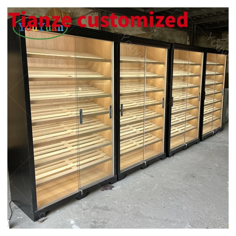 (customized)Shop Custom Design Furniture Smoke Cigar Shop Display Showcase Humidor Cabinet Display Sale