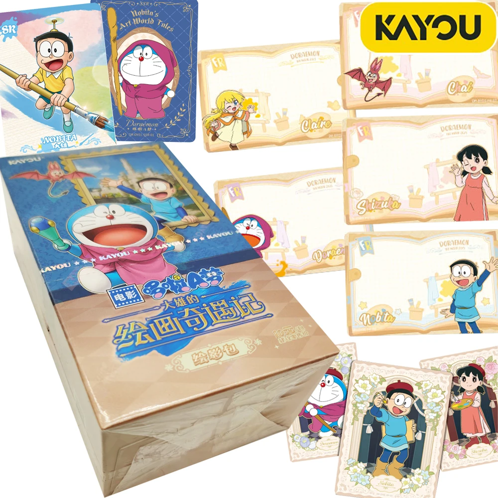 

Genuine Kayou Doreamon Collection Cards Nobi Nobita Shizuka Minamoto Art World Tales Adventure Partner Cards Kids Creative Gifts