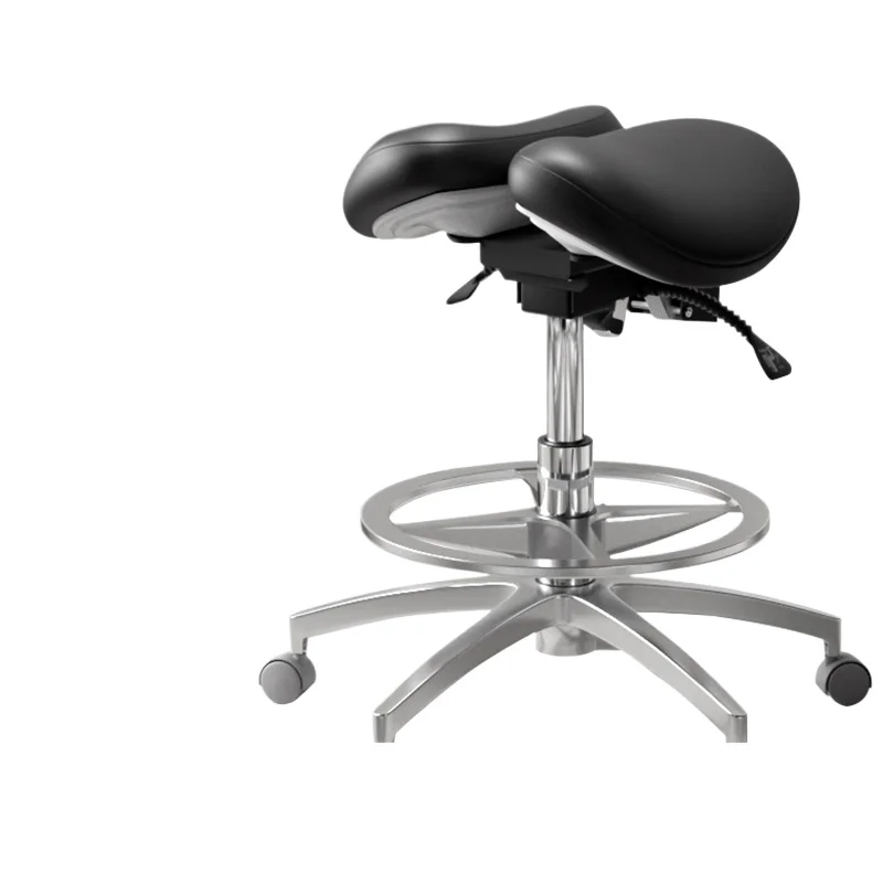 Saddle Swivel Lift Bar Chair, Waist Doctor Pet Physician Ergonomic Dental Chair
