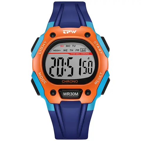 여자 학교 여자 3ATM 방수를 위한 TPW 중형 39mm 디지털 시계