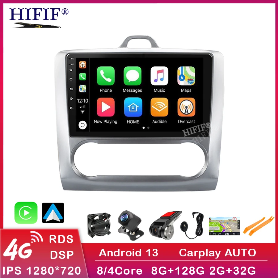 

9 inch Android 13 Car Radio Dvd Player For ford focus EXI MT 2 3 Mk2 2004 2005 2006 2007 -2011 2Din GPS Multimedia Player