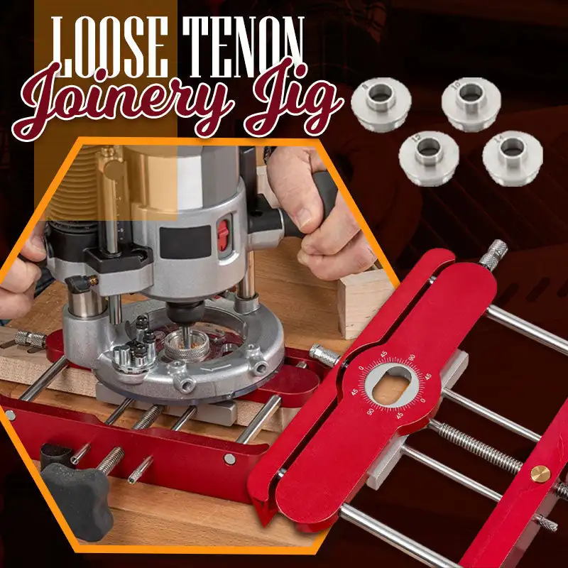 All Metal Precision Mortising Jig Loose Tenon Joinery Jig 2 em 1 Punch Locator Doweling Jig Connector Fastener Woodworking Ferramentas