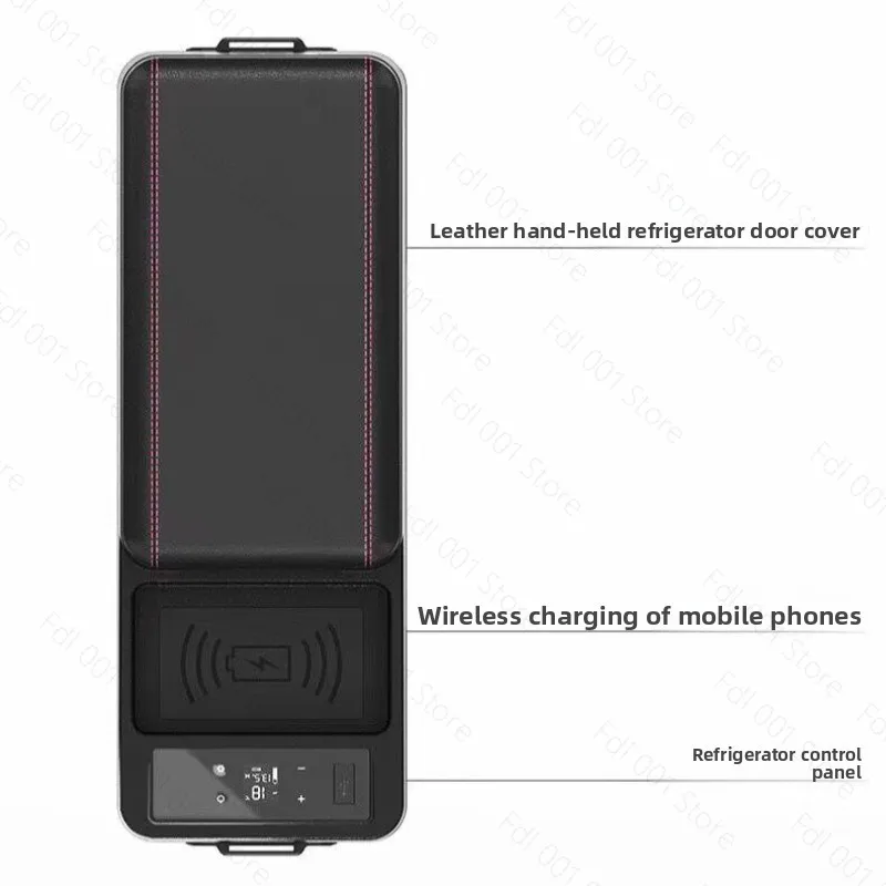 Portable Armrest Fridge Compressor 12V/24V Mini Freezer with Cooling Function Durable Plastic  Luxury Cars