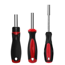 1/4 (6.35mm) Ratchet Screwdriver Bit Holder Handle Multifunctional Magnetic Bit Driver For Slotted Hex Torx Phillips Bit