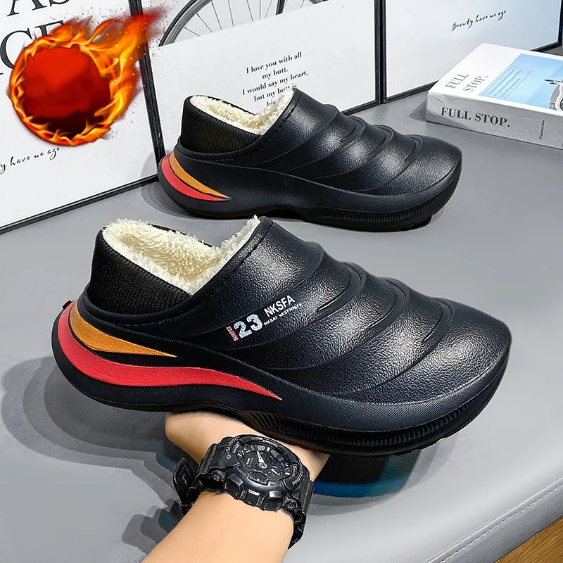 

Популярные осенние и зимние домашние теплые и повседневные хлопковые тапочки для мужчин и женщин.