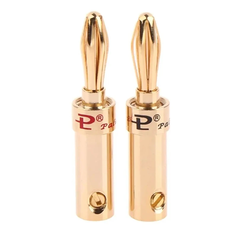 Banana Plug 4mm Alloy Gilding Banana Plugs for Speaker Cable Wire Banana Connector Adapter 2/4/8pcs Speaker Banana Plug Adapter