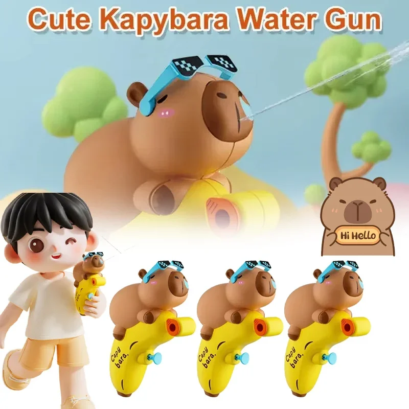 

Funny Capybara Plastic Water Gun Gags Practical Jokes Water Toys Cute Capybara Outdoor Games Swimming Pool Squirt Water Toys