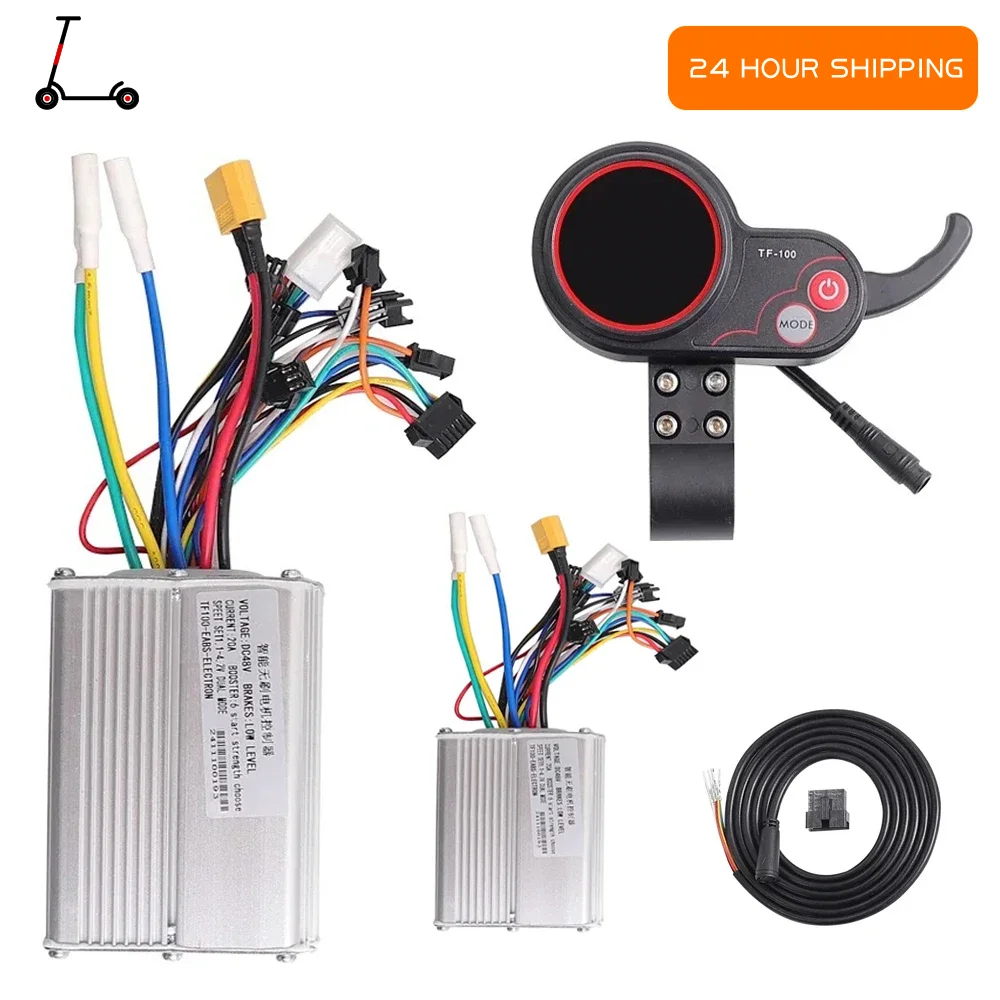 

Universal TF-100 LCD Throttle Speed Display with Cable 20A 25A 48V Brushless Motor Sine Wave Part for kugoo M4 Electric Scooter