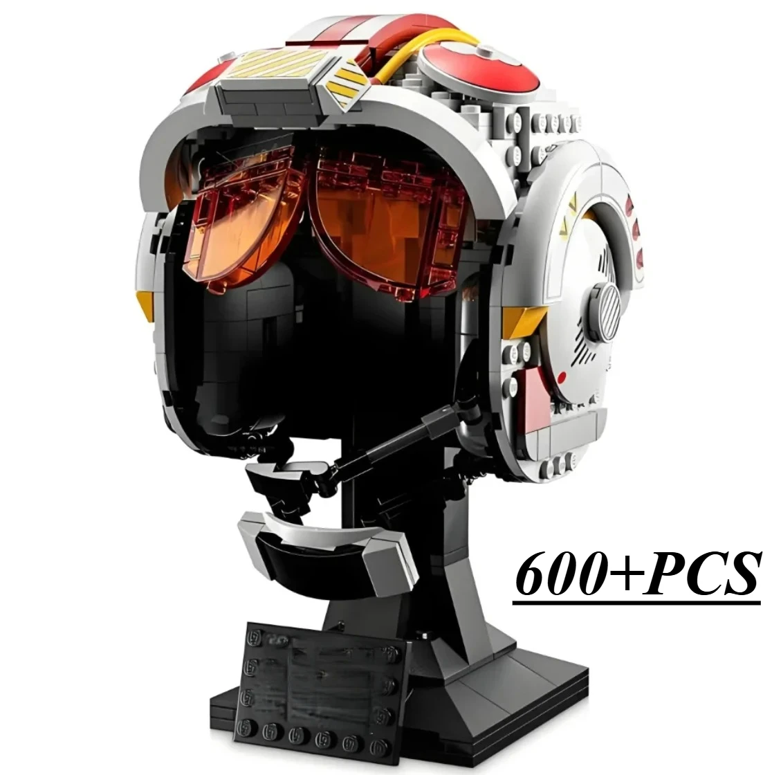 핫토이 우주선 블록 조립 스타 파이터 파일럿 만달로리안 헬멧 MOC TIE 루크 스카이워커 모델 조립 키즈 선물