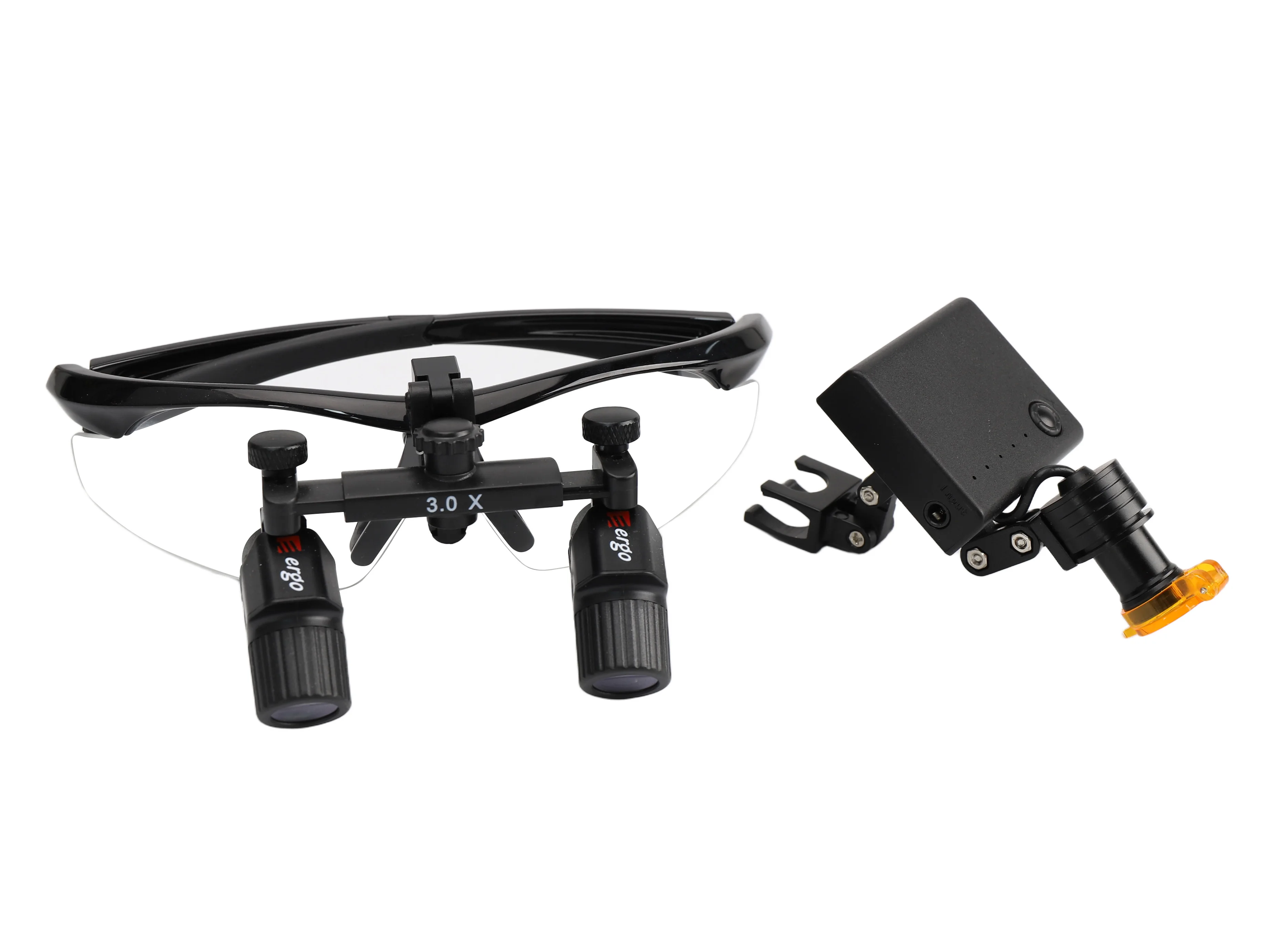 Ergo Loupes 5.0 X + 2 Battery LED Lamp Binnocular Magnifying Glass Dentistry Dentist Tools Medical Glass