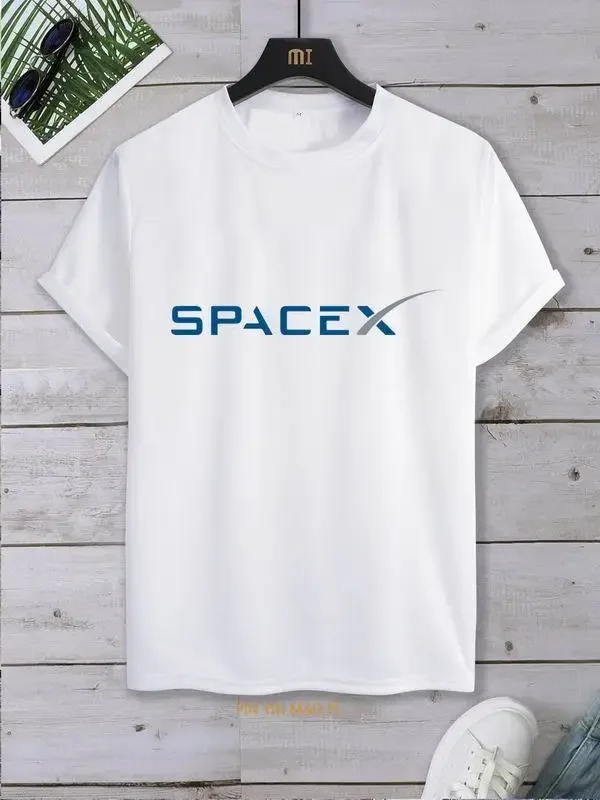 Space X   Logo T Shirt   SpaceX T-Shirt Men\'s  Cool Boyfriend\'s Plus Keep Forging Ahead Tshirt  Hot Sale Unisex  men clothing