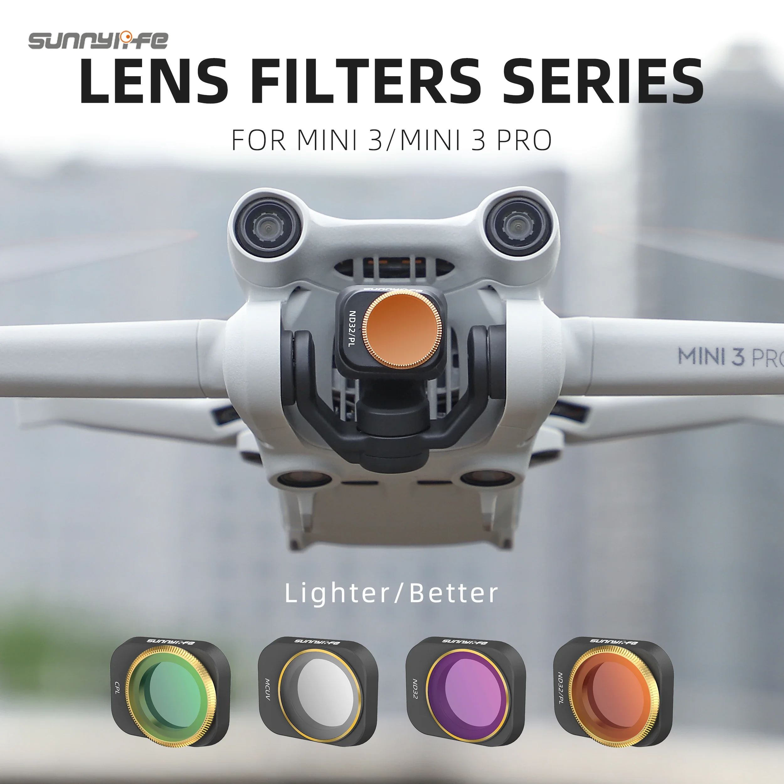 For DJI Mini 3 Pro Lens Filters Adjustable CPL Filters ND4 ND16 ND8/PL ND32/PL MCUV Accessories for Mini 3/Mini 3 Pro