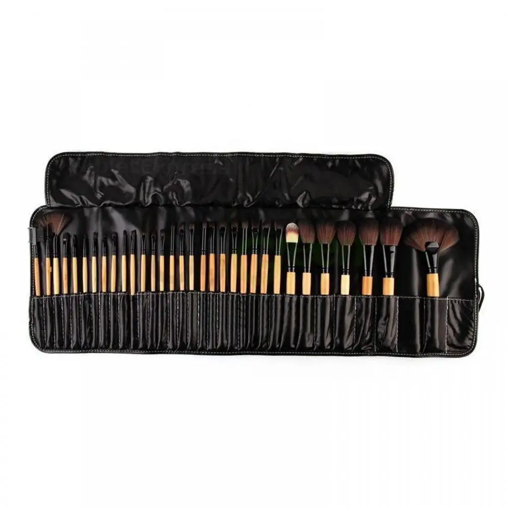 32 PCS Black Makeup Brush Set Professional Face Cosmetic Foundation Powder Blush Eyeshadow Blending Make Up Brush Tools Lady