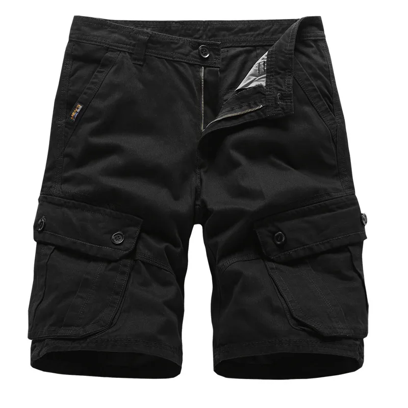 Summer Menswear Cropped Pants Loose Cotton Cargo Shorts Men's Oversized Track Five Pants