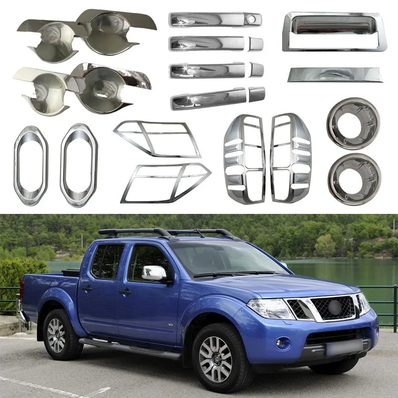 Door Handle, Door Bowl & Rearview Mirror Exterior Trim for Nissan Navara 2007-2013