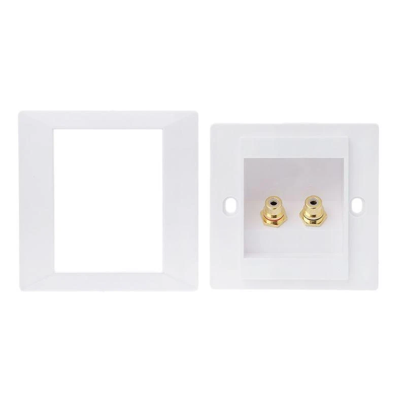 462E RCA Wall Socket o Panel Speaker Junction Box Lotus Power Outlet
