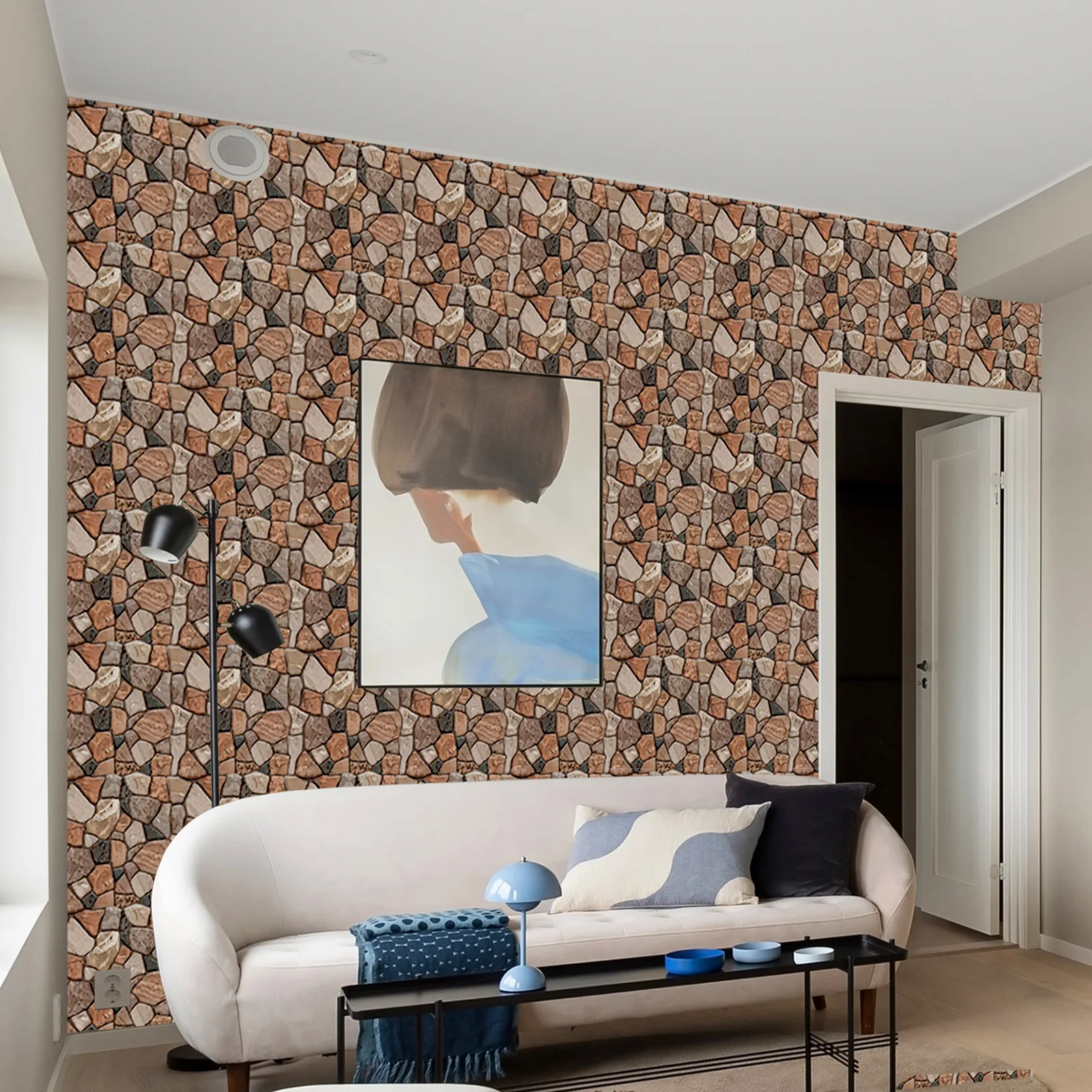 11.4 11.4 for mosaic Wall Decal DIY Home Decor Upgrade Hassle-free Installation Self-adhesive Backing Non-permanent Alteration