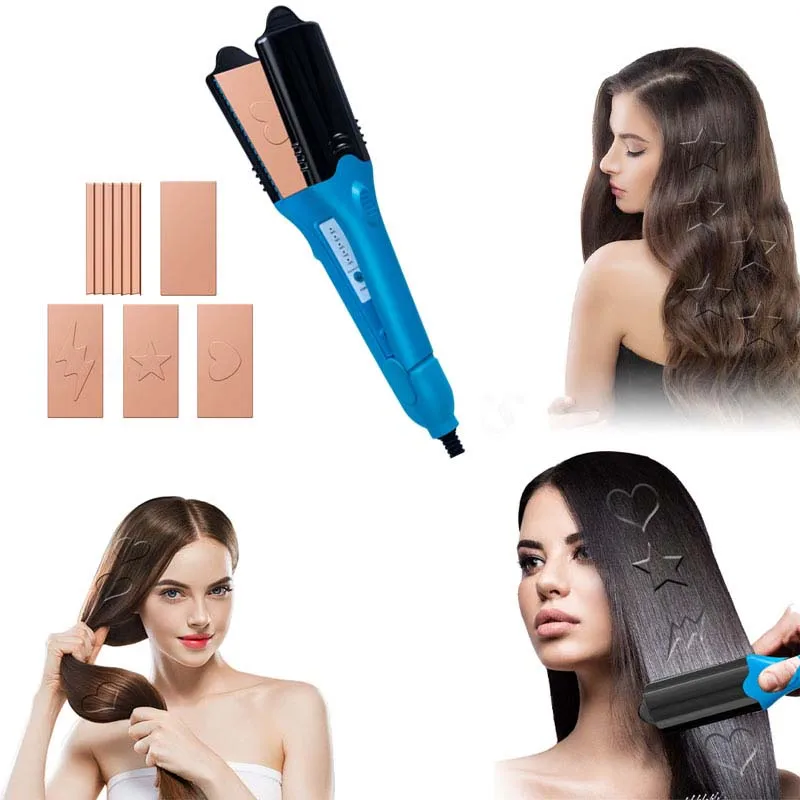 3D Styling Straight Hair Clip Household Electric Lightning Loving Heart Splint 5-in-1 Women's Hair Straightener